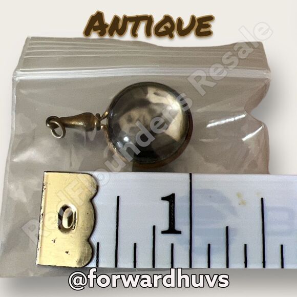 Victorian Antique Double Sided Mourning Pendant - Picture 9 of 10